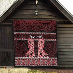 Kia Ora New Zealand Quilt Maori Language Week Whero Taniko Motif LT14