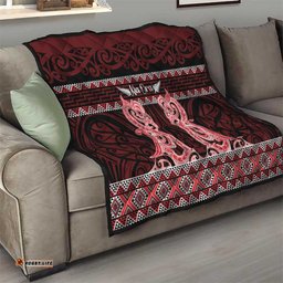 Kia Ora New Zealand Quilt Maori Language Week Whero Taniko Motif LT14