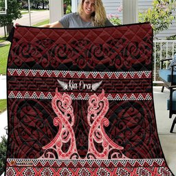 Kia Ora New Zealand Quilt Maori Language Week Whero Taniko Motif LT14