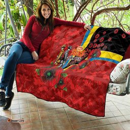 Gold Suns ANZAC Personalised Quilt Lest We Forget Poppy Camo LT9