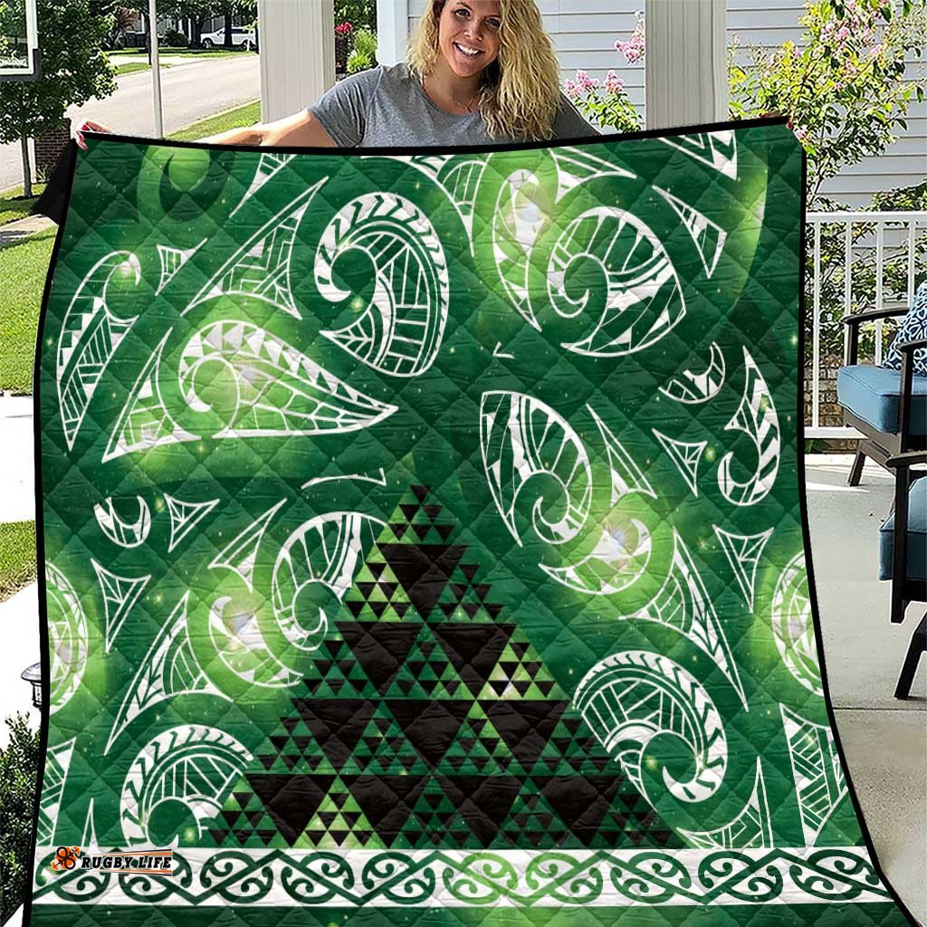 Matariki New Zealand Quilt NZ Niho Taniwha Maori New Year Green Galaxy LT14
