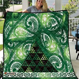 Matariki New Zealand Quilt NZ Niho Taniwha Maori New Year Green Galaxy LT14