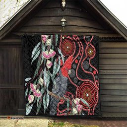 Gang-gang Cockatoo Australia Quilt Eucalyptus Blossoms Aboriginal Art LT14