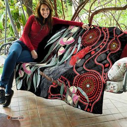 Gang-gang Cockatoo Australia Quilt Eucalyptus Blossoms Aboriginal Art LT14