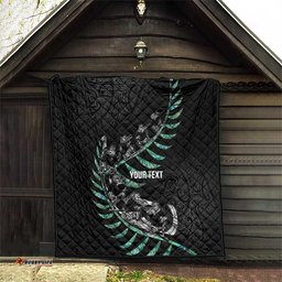 Custom New Zealand Silver Fern Rugby Quilt Aotearoa Kiwi Maori Pattern LT14