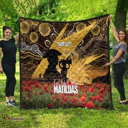 Personalised Australia Matildas ANZAC Day Quilt Last Post Poppy Lest We Forget LT14