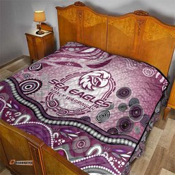 Manly Warringah Sea Eagles Rugby Quilt Australian Aboriginal Dot Painting Style TS04