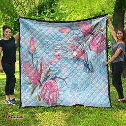 Galah Birds Australia Baby Blue & Pink Quilt LT7