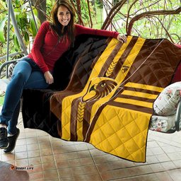 Hawthorn Hawks Quilt Modern Geometric Sports Graphic Style TS04