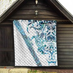 Kahui Whetu Paua shell Kowhaiwhai Taniko Personalised Quilt Turtle Tattoo Maori Tribal Style LT9