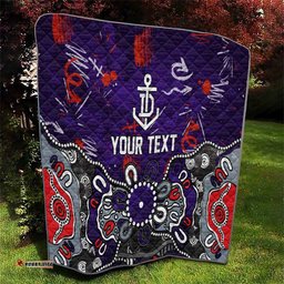Personalized Fremantle Dockers Quilt Aboriginal Dot Painting Graffiti Style TS04