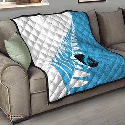New Zealand Lawn Bowls Prostate Cancer Custom Quilt Aotearoa Maori Silver Fern Blue Ribbon LT14