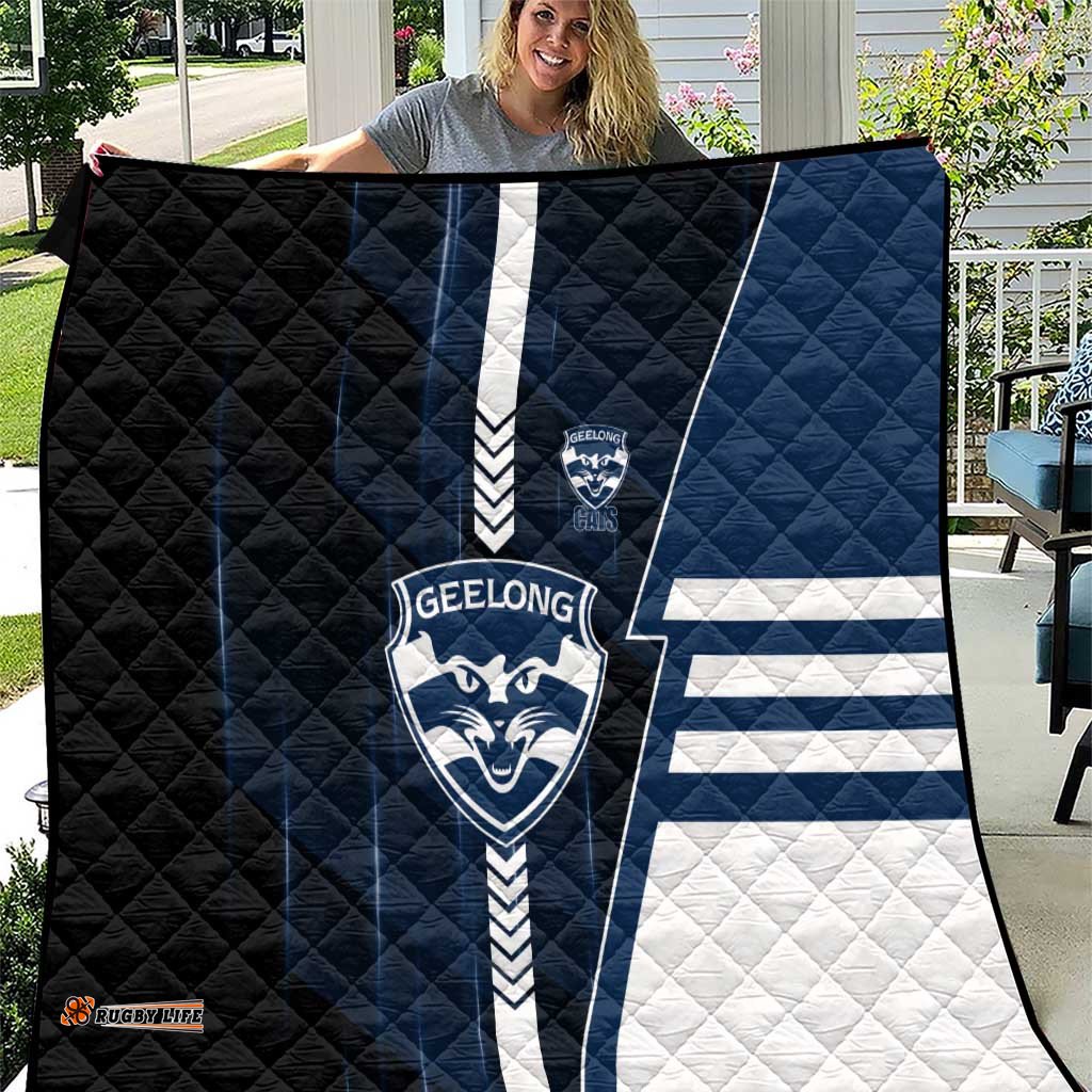Geelong Cats Quilt Modern Geometric Sports Graphic Style TS04