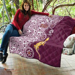 Manly Warringah Sea Eagles NAIDOC Week 2026 Quilt Aboriginal Lizard Dot Painting - 50 Years of Deadly TS04