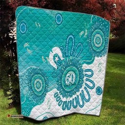NAIDOC Week 2026 Quilt 50 Years Deadly Dhari Cyan Aboriginal Art LT14