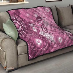 NAIDOC Deadly 50 Years Quilt Jellyfish Aboriginal Culture Inspired Pink LT9