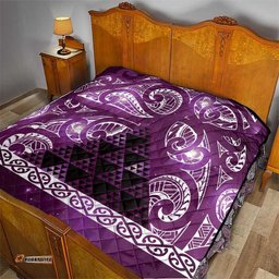 Matariki New Zealand Quilt NZ Niho Taniwha Maori New Year Purple Galaxy LT14