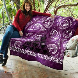 Matariki New Zealand Quilt NZ Niho Taniwha Maori New Year Purple Galaxy LT14