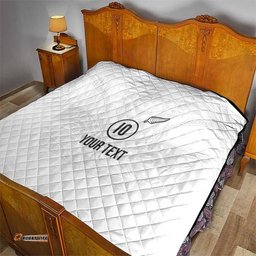 Custom New Zealand Football Quilt The Whites-Sporty T90 Style LT03