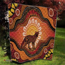 Indigenous Dingo Australia Quilt Australian Aboriginal Art Proud LT14
