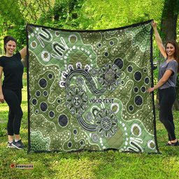 Personalised NAIDOC Week 50 Years Deadly Always Quilt Green Aboriginal Artwork Dot Painting LT9