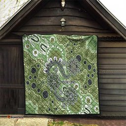 Personalised NAIDOC Week 50 Years Deadly Always Quilt Green Aboriginal Artwork Dot Painting LT9
