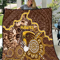 Hawks Football Quilt Aboriginal Dot Art Pattern DT05
