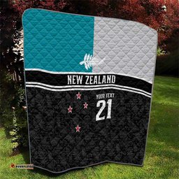Custom NZ Cricket Pride Quilt Silver Fern Fan Supporter Apparel LT9