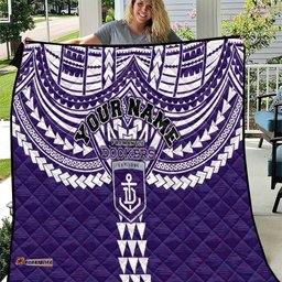 Personalized Fremantle Dockers Quilt Polynesian Tribal Pattern Heritage Football TS04