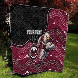 Custom Sea Eagles Quilt Bird Mascot With Aboriginal Indigenous DT05