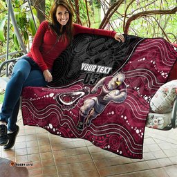 Custom Sea Eagles Quilt Bird Mascot With Aboriginal Indigenous DT05