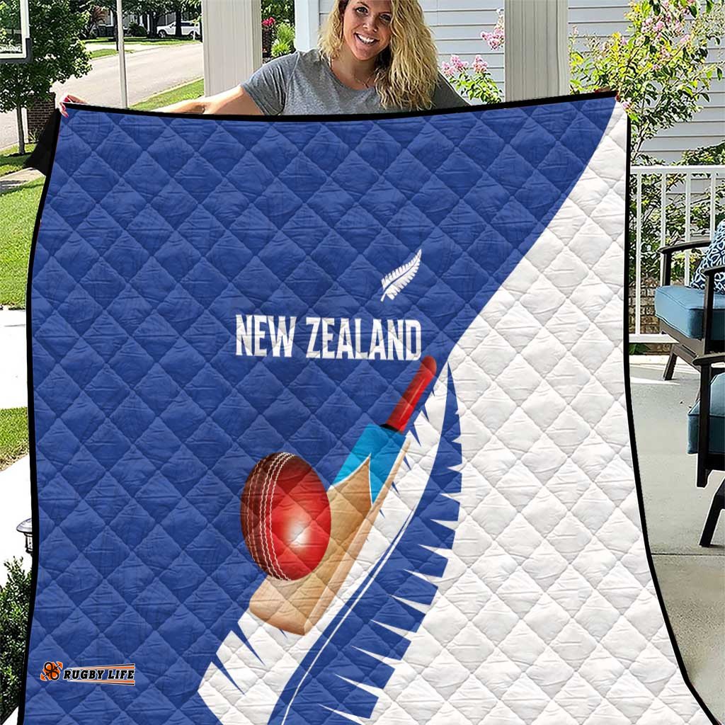 New Zealand Cricket Quilt Kiwi Birds Haka Dance Blue Fern Sporty Style LT03