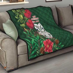 Maori Wheku Meri Kirihimete Personalised Quilt All Green Indigenous Maori Motif LT9