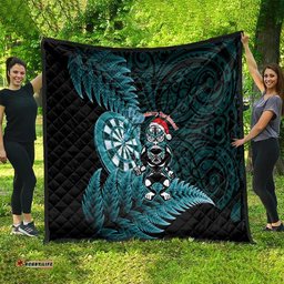 New Zealand Darts Christmas Quilt Maori Fern Merry Dartsmas LT14