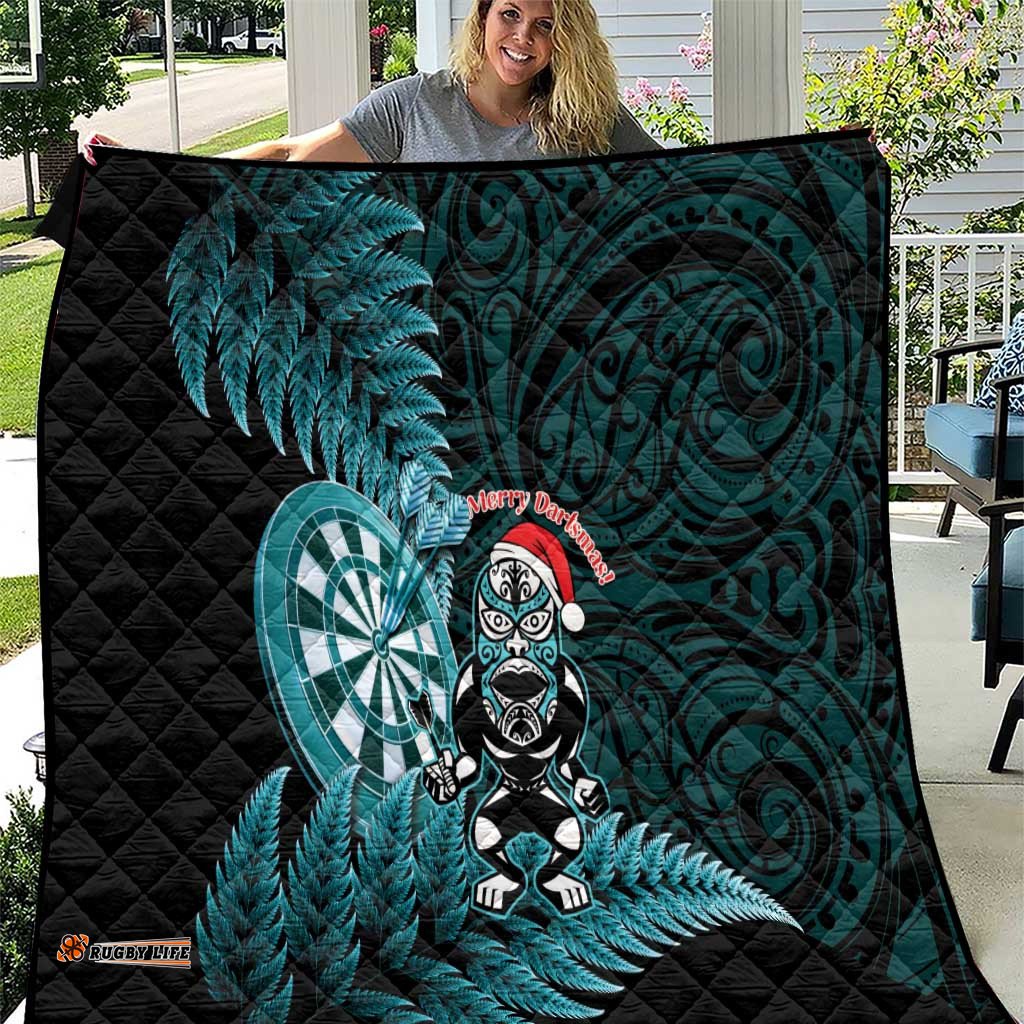 New Zealand Darts Christmas Quilt Maori Fern Merry Dartsmas LT14