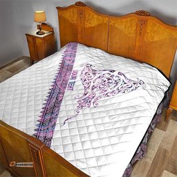 Mawhero Paua shell Kowhaiwhai Taniko Personalised Quilt Manta Ray Shark-Turtle Maori Tribal Style LT9