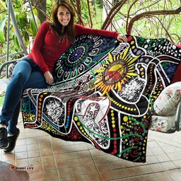 NAIDOC 50 Years of Deadly Personalised Quilt Aboriginal Dot Art LT9
