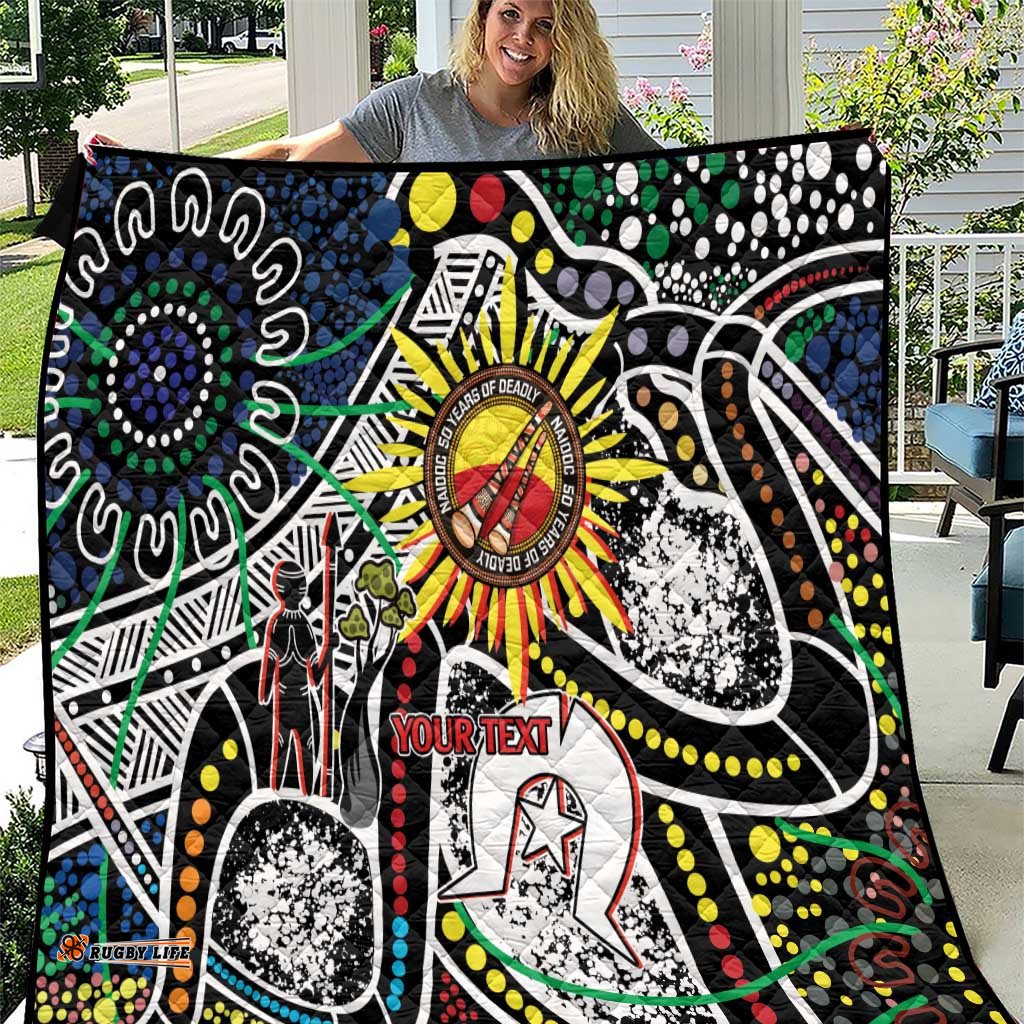 NAIDOC 50 Years of Deadly Personalised Quilt Aboriginal Dot Art LT9