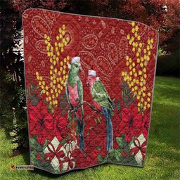 Merry Chrissie Australia King Parrots Quilt Aboriginal Art LT7