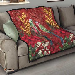 Merry Chrissie Australia King Parrots Quilt Aboriginal Art LT7