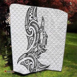 New Zealand Hammerhead Shark Quilt Maori Haehae Mangopare White LT14