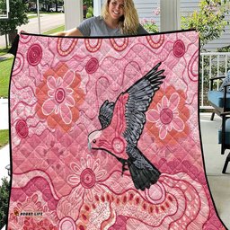 NAIDOC Week Aussie Indigenous Quilt Aboriginal Galah Bird Contemporary Art LT7