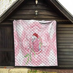 Funny Pink Galah Australia Christmas Quilt Eucalyptus Blossoms Aboriginal Art LT14