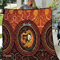 NAIDOC Week 2026 Personalised Quilt 50 Years of Deadly Lizard Kangaroo Aboriginal Art LT14