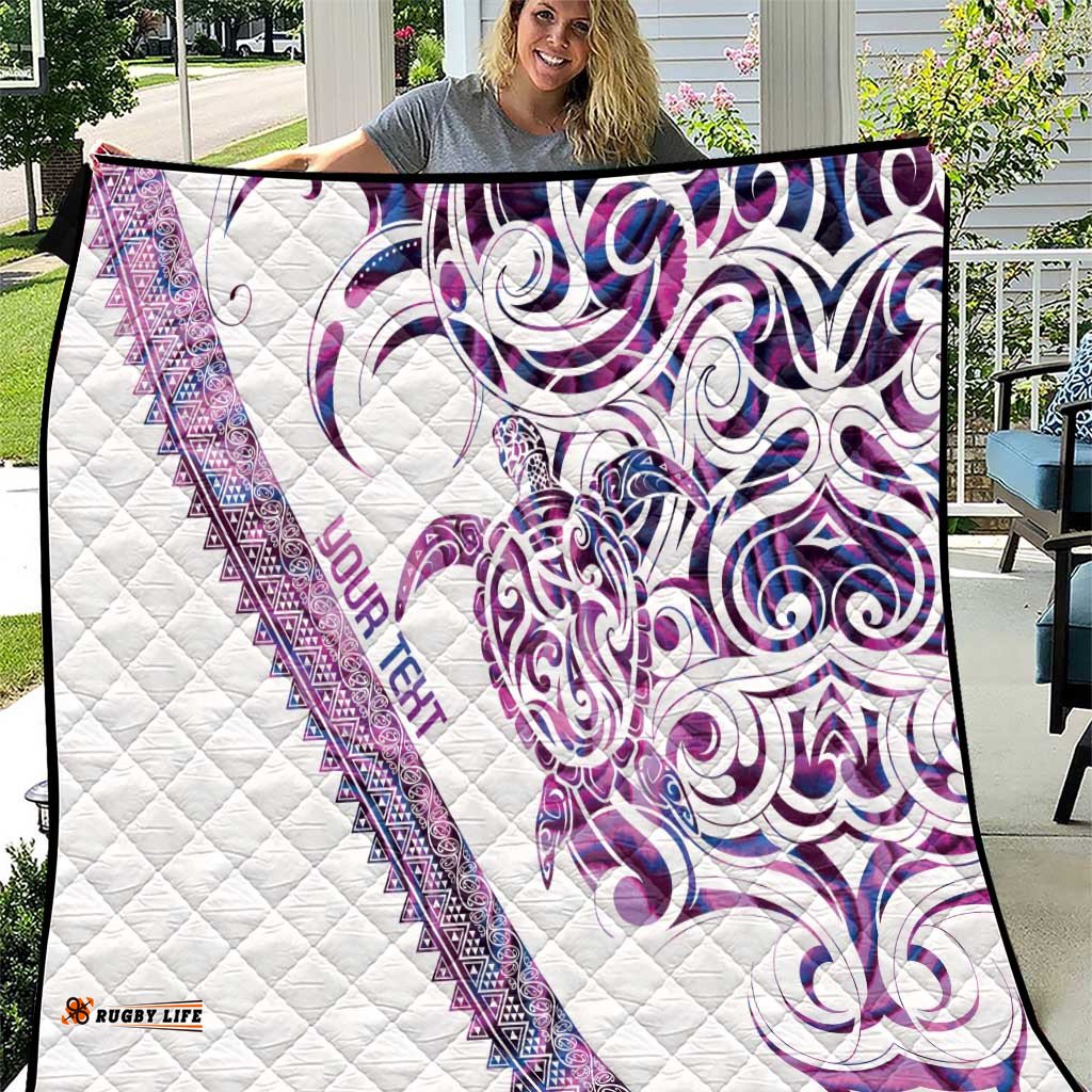 Mawhero Paua shell Kowhaiwhai Taniko Personalised Quilt Turtle Tattoo Maori Tribal Style LT9
