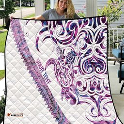 Mawhero Paua shell Kowhaiwhai Taniko Personalised Quilt Turtle Tattoo Maori Tribal Style LT9