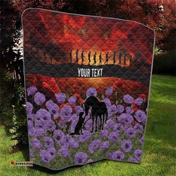 Personalised ANZAC Day Quilt Remembering the Animals of War LT19