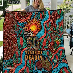 NAIDOC Week 26 Quilt 50 Years of Deadly Aboriginal Motif LT03