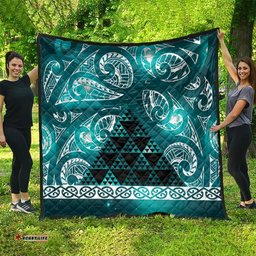 Matariki New Zealand Quilt NZ Niho Taniwha Maori New Year Cyan Galaxy LT14