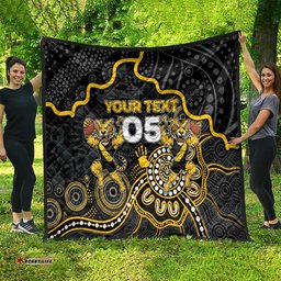 Custom Richmond Football Quilt Aboriginal Dot Art Pattern DT05